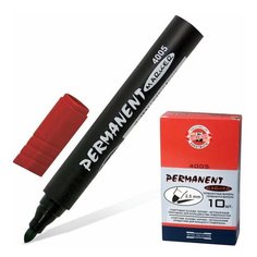 Маркер перманентный (нестираемый) KOH-I-NOOR, красный, круглый наконечник, 2,5 мм, 7740050801KSRU