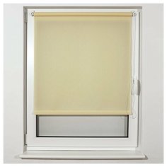 Штора рулонная BRABIX 50х175 см, текстура - лён, защита 55-85%, 200 г/м2, кремовый S-21, 605973