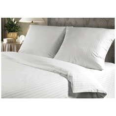 Комплект постельного белья Verossa stripe-sateen "Royal" (белый), семейный