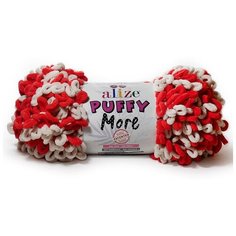 Пряжа Alize Puffy More (Пуффи Море) арт.6286 100% микрополиэстер 150г 11,5м 2шт