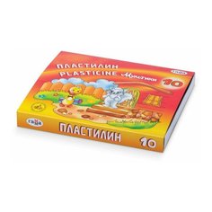 Пластилин классический гамма "Мультики", 10 цветов, 200 г, со стеком, картонная упаковка, 280017/281017, 280017, 281017 Gamma
