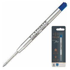 Стержень шариковый PARKER "Quinkflow", металлический, 98 мм, линия письма 0,5 мм, блистер, синий, 1950368