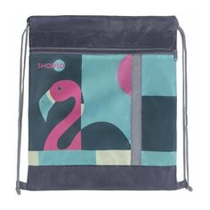 Мешок для обуви, карман на молнии, сетка для вентиляции, светоотражающий, "Фламинго", 46х36 см, СДС-711 Пчёлка