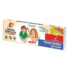 Пластилин детский ЛУЧ "Школа творчества", 9 цветов, 180 г, картонная упаковка, 29С 1762-08