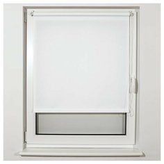 Штора рулонная BRABIX 55х175 см, текстура - лён, защита 55-85%, 200 г/м2, белый S-5, 605980