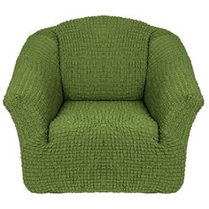 Чехол на кресло без оборки зеленый Venera