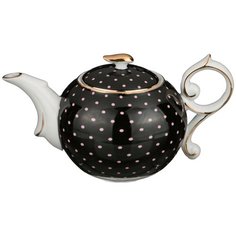 Заварочный чайник черный в горошек 250 мл Lefard (85-1007)