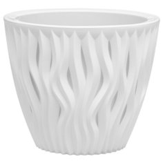 Кашпо "Вдохновение" 2,25л белый-белый BMC