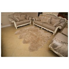 Мех для дома, Ковер из 8 шкур Искусственный мех, Темно-бежевый, 8P-iD078-15 АВТОПИЛОТ