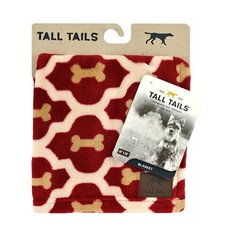 Одеяло для животных флис ROSEWOOD"Tall Tails", красно-бежевое с косточками, 76x102см (Великобритания)