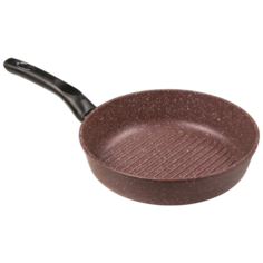 Сковорода-гриль алюминиевая 26 см шоколад Горница