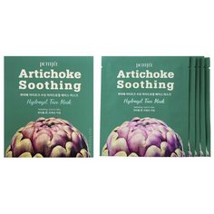 Petitfee Гидрогелевая маска для лица артишок Artichoke Soothing Hydrogel Face Mask 5 шт.