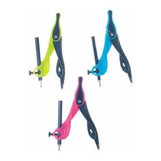 Циркуль MAPED (Франция) "Kidz", 135 мм, пластиковый, универсальный держатель + карандаш, ассорти, 191611