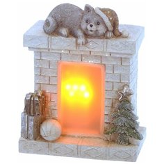 Фигурка декоративная с подсветкой "Камин", 752307, 14.5/8.5/17.5 см. РЕМЕКО
