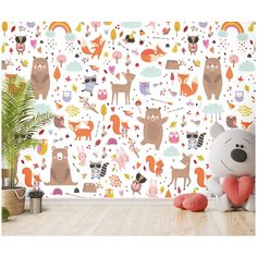 Фотообои в детскую Luxury Walls AM01104 "Лесная вечеринка" 400х270