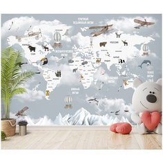Фотообои в детскую Luxury Walls AM01904 "Карта мира" 400х270