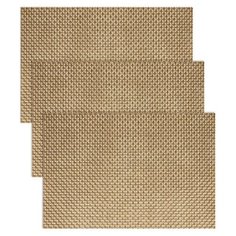 Набор салфеток 3шт. LUCKY 45х30см, крупное плетение, золото