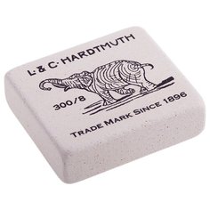 Ластик Koh-I-Noor "Elephant" 300/ 8, прямоугольный, натуральный каучук, 56*50*16мм, ч/б, 8шт.