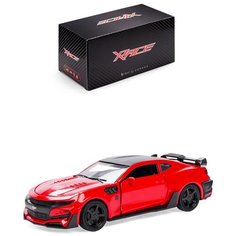 Детская инерционная металлическая машинка, Serinity Toys, с открывающимися дверями, модель Chevrolet Camaro, со светом и звуком, красный