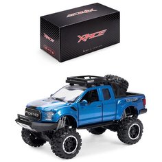 Детская инерционная металлическая машинка, Serinity Toys, с открывающимися дверями, модель Ford OFF-Road, со светом и звуком, синий