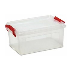 Ящик 25 л, с крышкой на защелках, для хранения, 24х48х32 см, пластиковый, прозрачный, IDEA, М2867