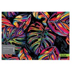 Berlingo Папка-конверт на кнопке Neon Paradise A4 пластик 180мкм 12шт. разноцветный