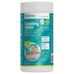 Салфетки для мониторов всех типов DEFENDER CLN30322, в тубе, 100 шт., 30322