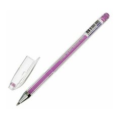 Ручка гелевая CROWN "Hi-Jell Pastel", фиолетовая пастель, 0,8 мм, линия письма 0,5 мм, HJR-500P