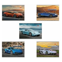 Альбом для рисования А4 32 л., скоба, обложка картон, HATBER, 205х290 мм, "Автотюнинг", 32А4В