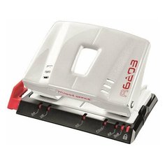 Дырокол MAPED (Франция) "Advanced Metal", металлический средний, на 25 листов, белый, 620313