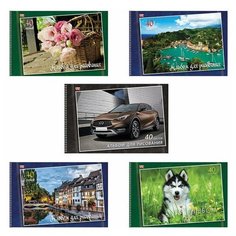 Альбом для рисования, А4, 40 листов, спираль, обложка картон, HATBER VK, 205х300 мм, "Мир вокруг нас", 40А4Ссп, A213018