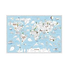 Карта-раскраска "Обитатели Земли", 101х69 см ГеоДом