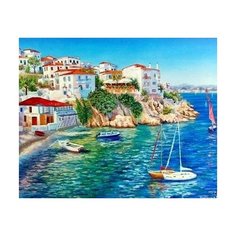 Картина по номерам на холсте Paintboy "Белые домики Греции", 40х50 см, GX-9627