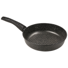 Сковорода-гриль алюминиевая 26 см съемная ручка гранит Горница