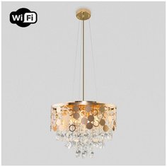 Подвесная люстра Eurosvet Lianna 10123/6 золото/прозрачный хрусталь Strotskis Smart