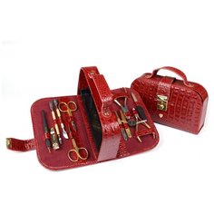 Маникюрный набор ZINGER 12 предметов, кейса из натуральной кожи