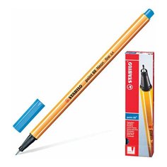 Ручка капиллярная (линер) STABILO "Point 88", ультрамарин, корпус оранжевый, линия письма 0,4 мм, 88/32