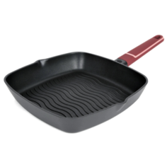 Сковорода гриль TalleR Орнамент с антипригарным покрытием, 28 см, для всех типов плит, бакелитовая ручка