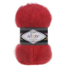 Пряжа Alize Mohair classic 100гр. 200м (25%мохер, 24%шерсть, 51%акрил) (56 красный) 2 шт
