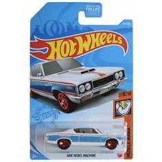 Hot Wheels Базовая машинка AMC Rebel Machine, бело-голубая