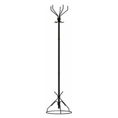 Вешалка-стойка "Ажур-2", 1,89 м, основание 46 см, 5 крючков, металл, черная ТИТАН