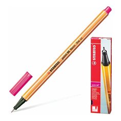 Ручка капиллярная (линер) STABILO "Point 88", неоновая розовая, корпус оранжевый, линия письма 0,4 мм, 88/056