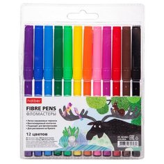 Фломастеры Hatber COLORA 12 цветов FP-063881