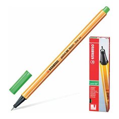 Ручка капиллярная (линер) STABILO "Point 88", цвет листвы, корпус оранжевый, линия письма 0,4 мм, 88/43