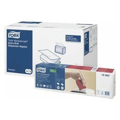 Салфетки бумажные для диспенсера TORK (N4) "Xpressnap", комплект 5 пачек по 200 шт., 21,3х16,5 см, бордовые, 18960