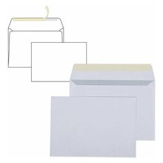 Конверты С6 (114х162 мм), отрывная лента, 80 г/м2, комплект 1000 шт., внутренняя запечатка, С6.01С Курт