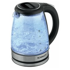 Чайник SCARLETT SC-EK27G72, 1,7 л, 2000 Вт, закрытый нагревательный элемент, стекло, черный