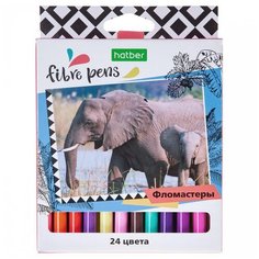 Фломастеры Hatber ECO Сафари 24 цвета FP-067047