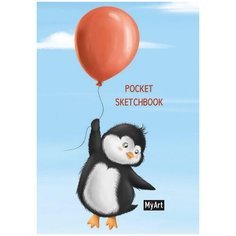 Блокнот Проф-пресс Скейтчбук Pocket Пингвиненок 48 листов 44256-3