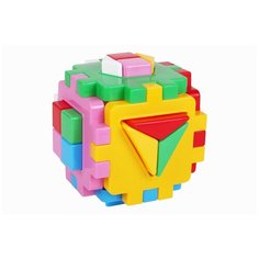 Развивающая игрушка кубик сортер для малышей мини 12 см технок умный малыш 28 элементов
